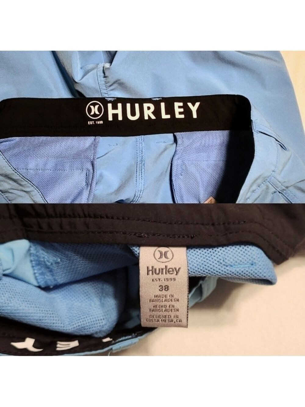 Hurley Hybrid Quick Dry Stretch Performance Shorts Size 38 - Picture 7 of 11